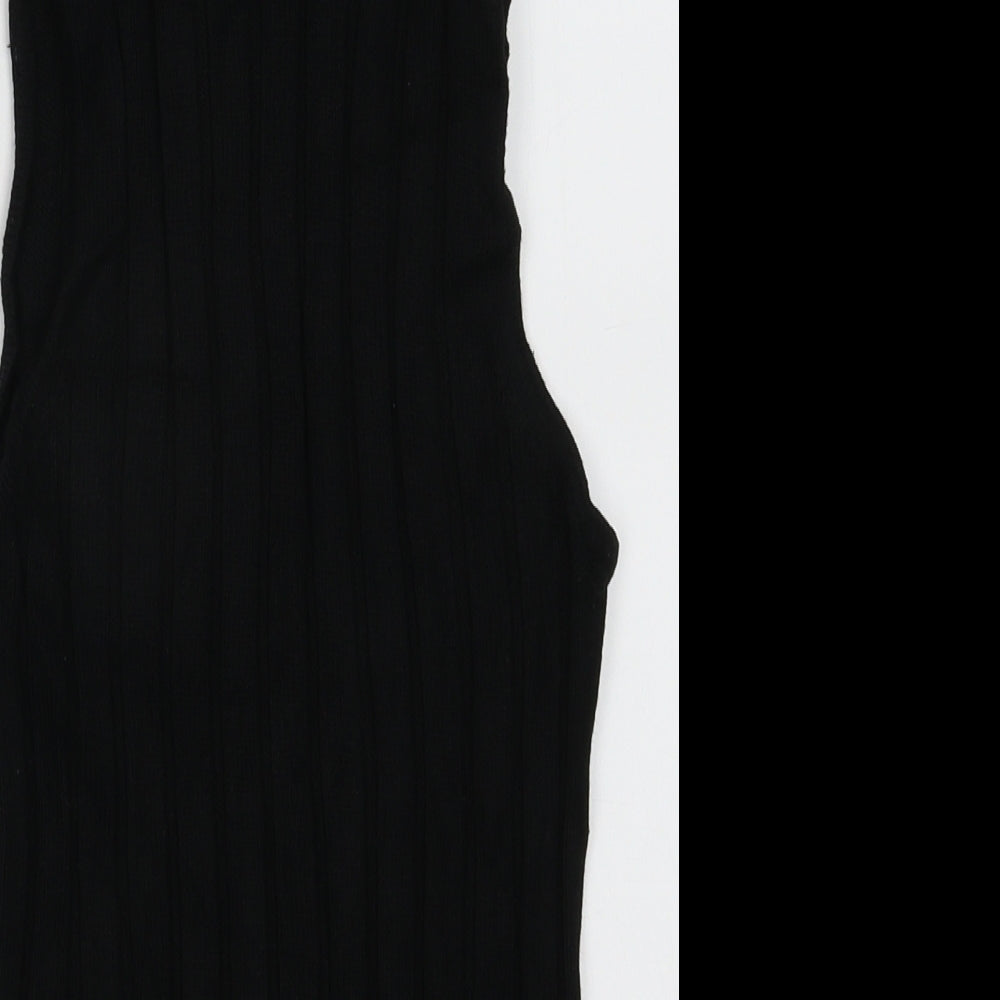 River Island Womens Black  Viscose Pullover Sweatshirt Size 8  Pullover