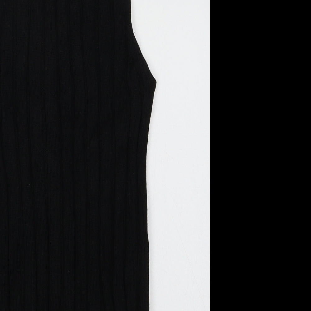 River Island Womens Black  Viscose Pullover Sweatshirt Size 8  Pullover