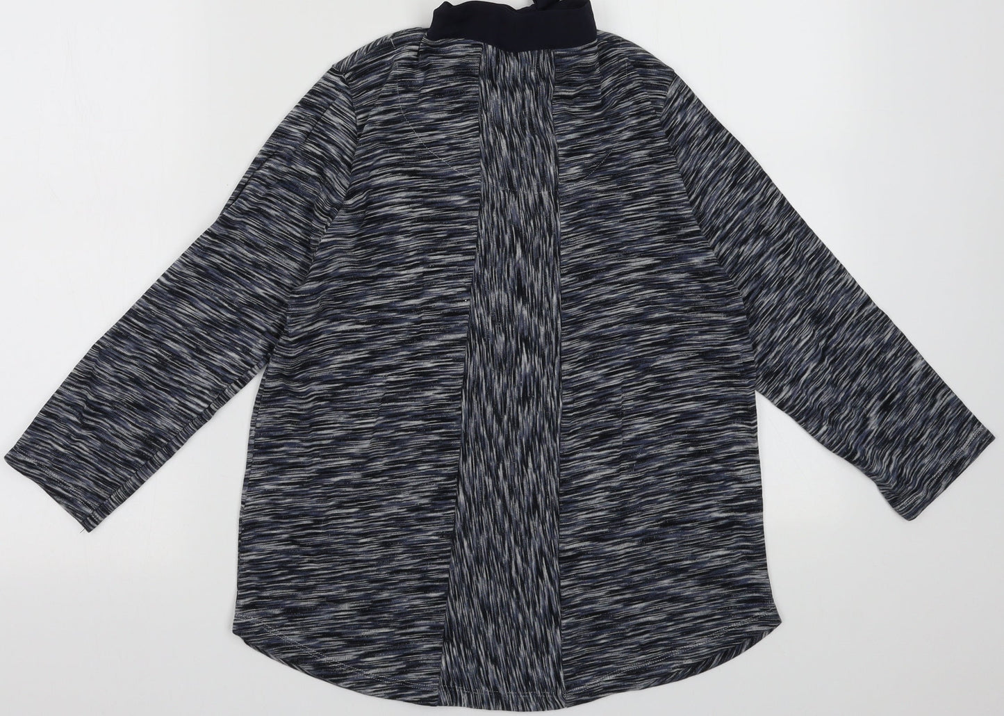 EWM Womens Blue Striped Coir Pullover Sweatshirt Size S  Tie