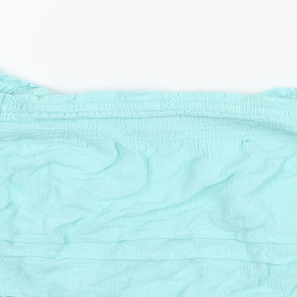 aeropostale Womens Blue  Viscose Basic Blouse Size XS Off the Shoulder