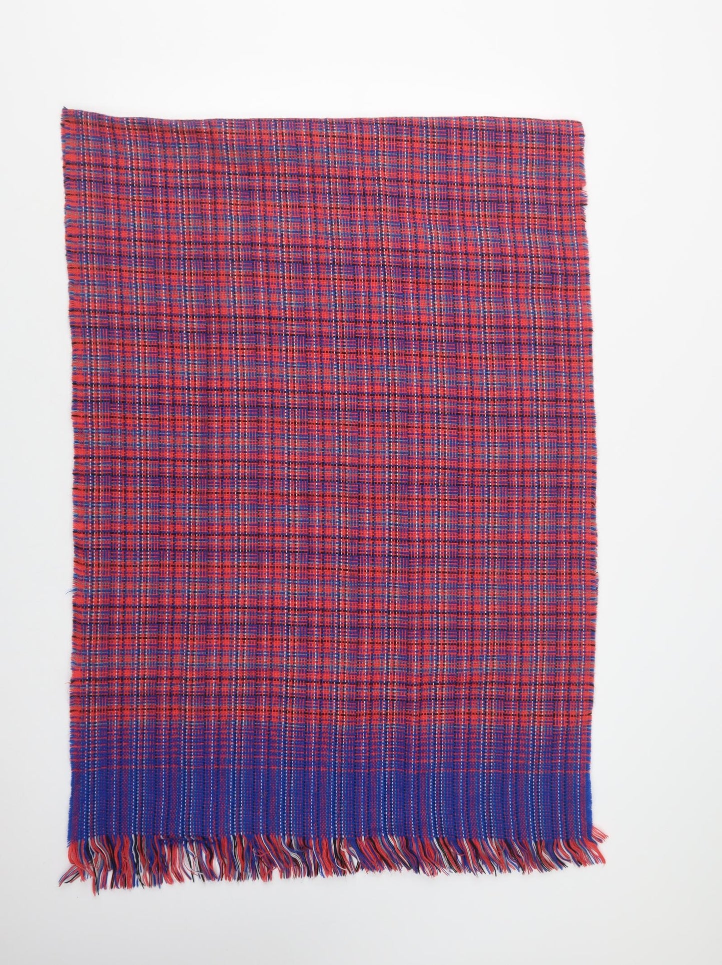 Preworn Womens Red Check   Shawl/Wrap