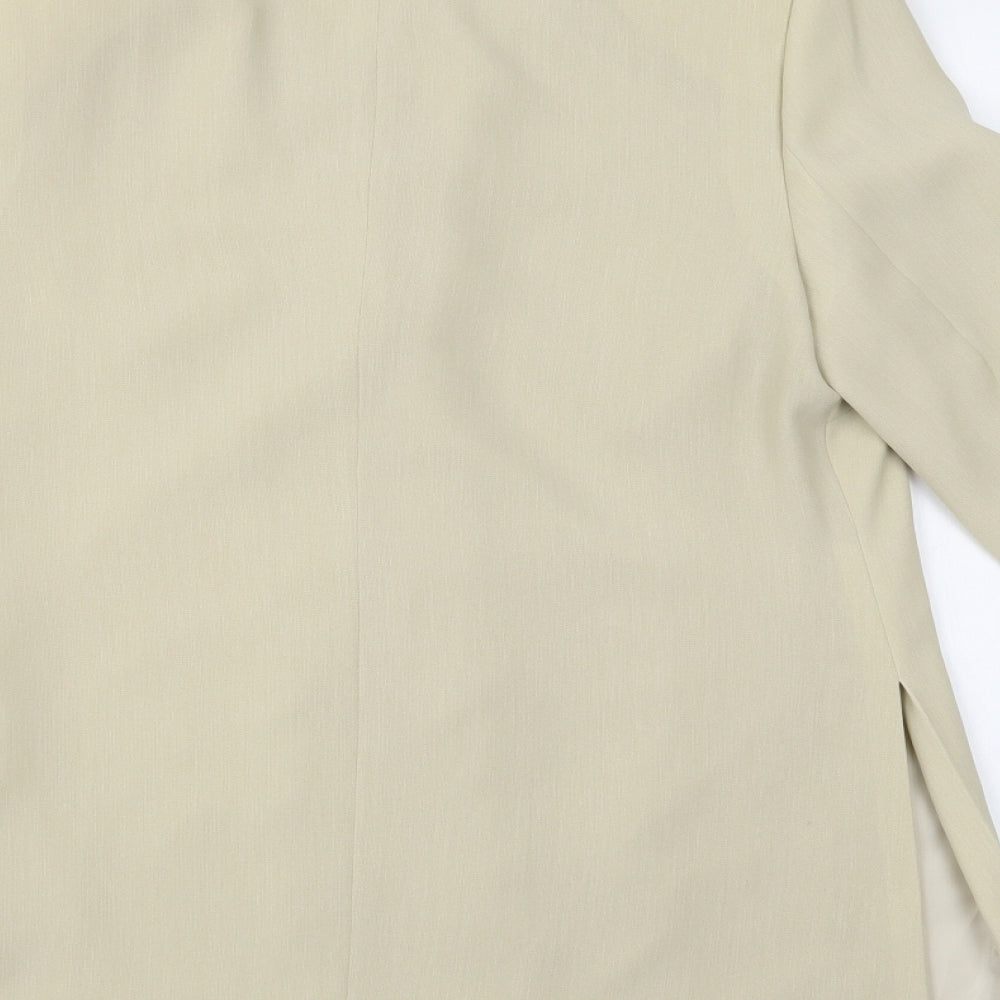 M&S Womens Beige   Jacket Blazer Size 12  Button