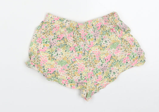 NEXT Girls Multicoloured Floral Cotton Sweat Shorts Size 4-5 Years  Regular
