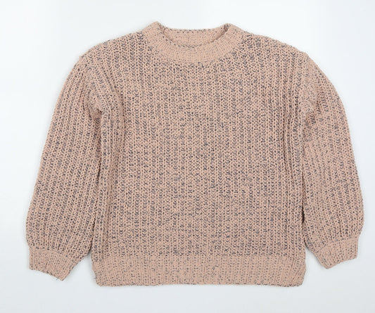 Papaya Womens Pink Round Neck  Polyester Pullover Jumper Size S