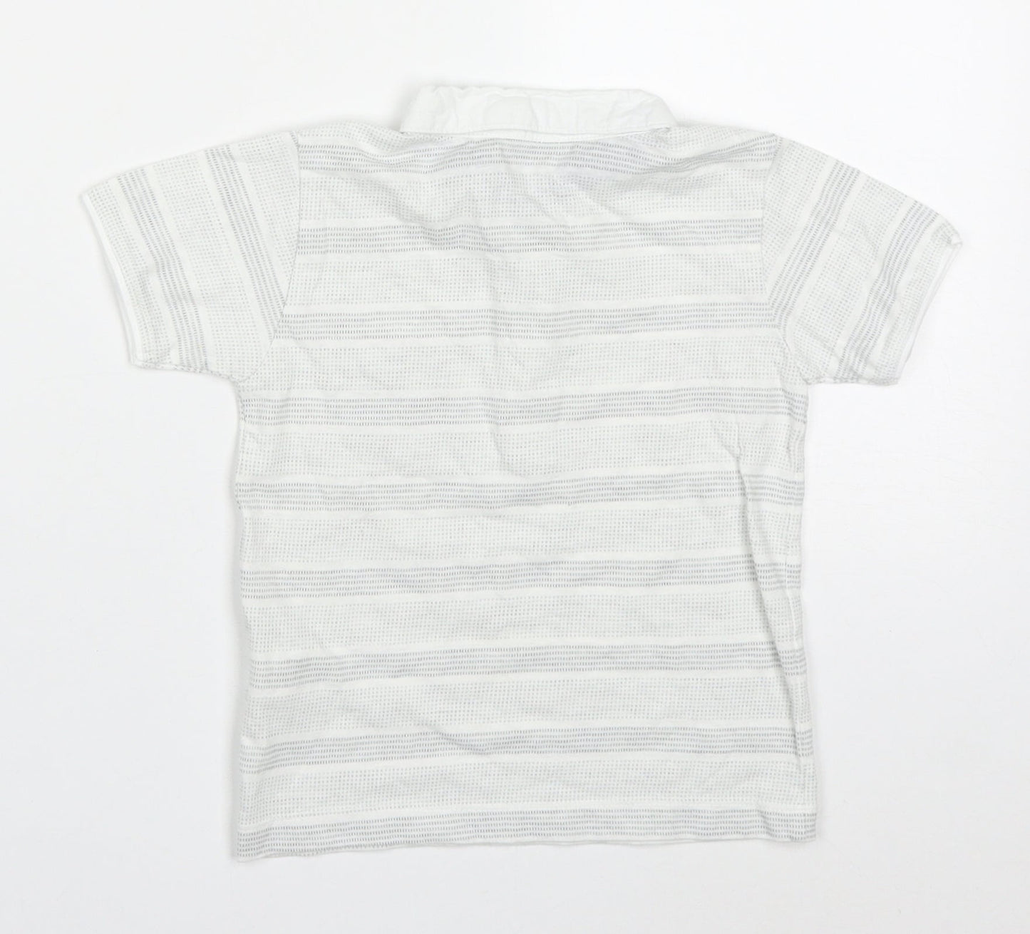 Matalan Boys Green Striped Cotton Basic Polo Size 18-24 Months Collared Pullover