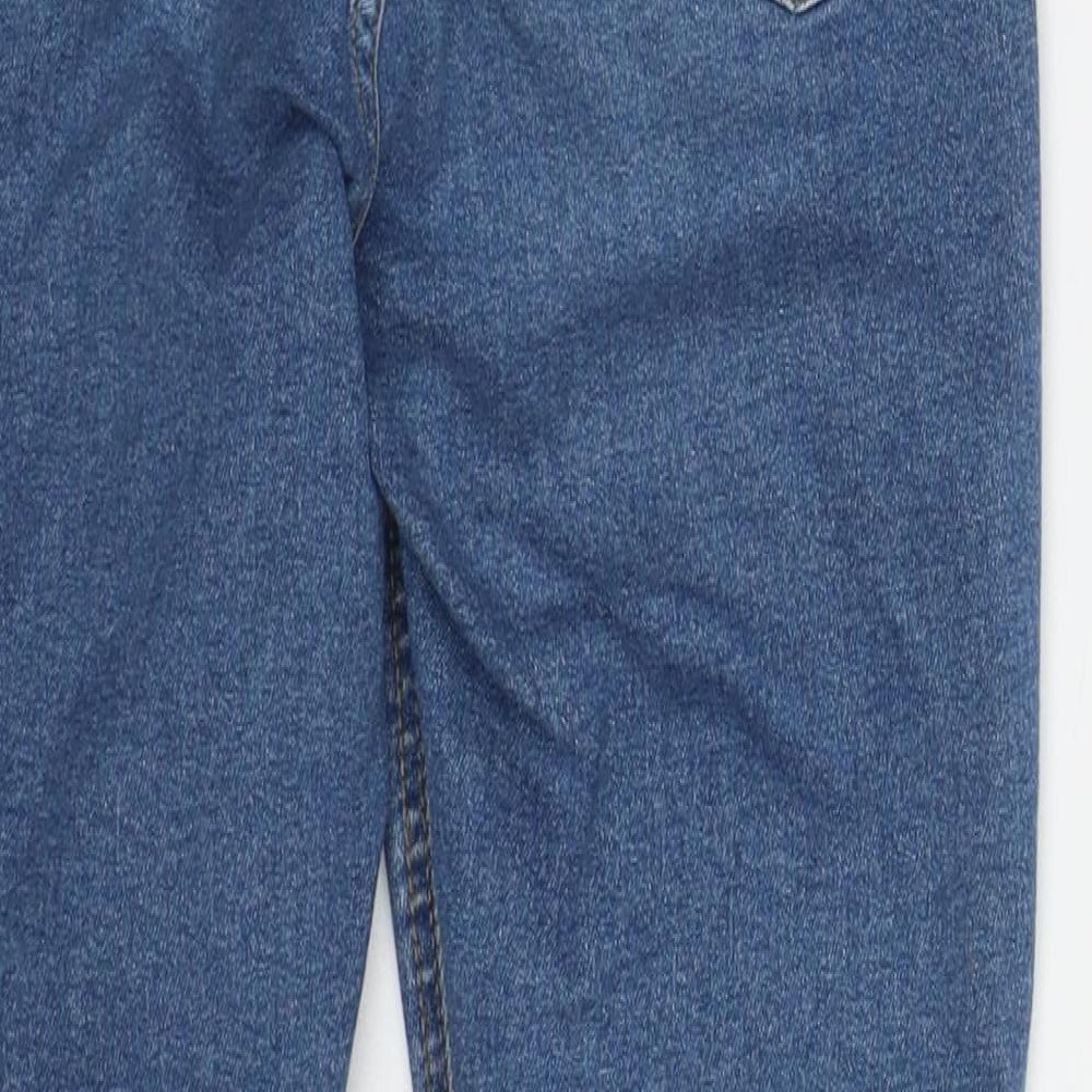 Topshop Womens Blue  Cotton Skinny Jeans Size 28 in L26 in Regular Button