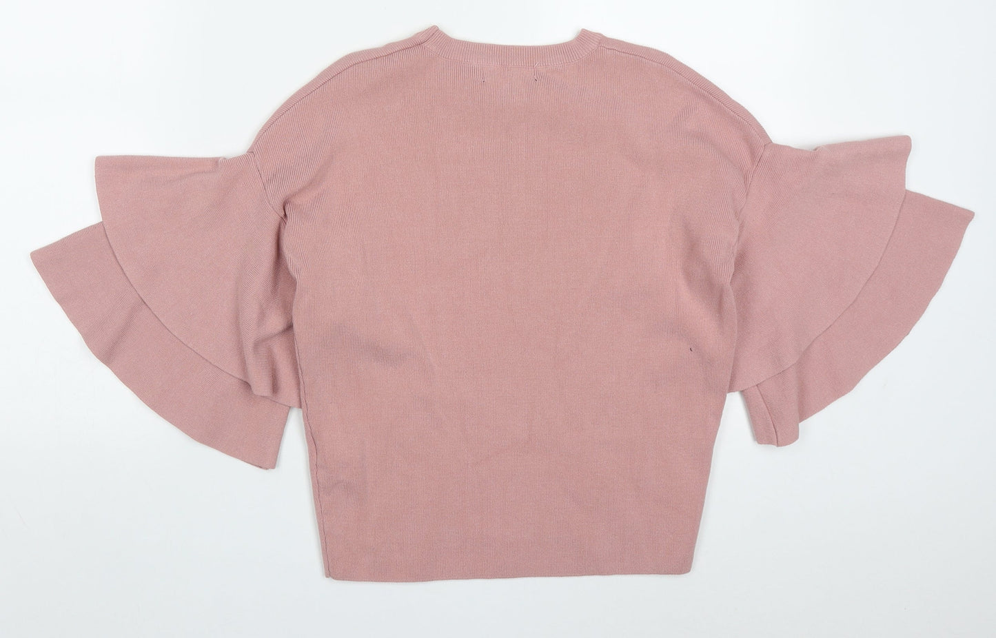 New Look Womens Pink Round Neck  Viscose Pullover Jumper Size 6