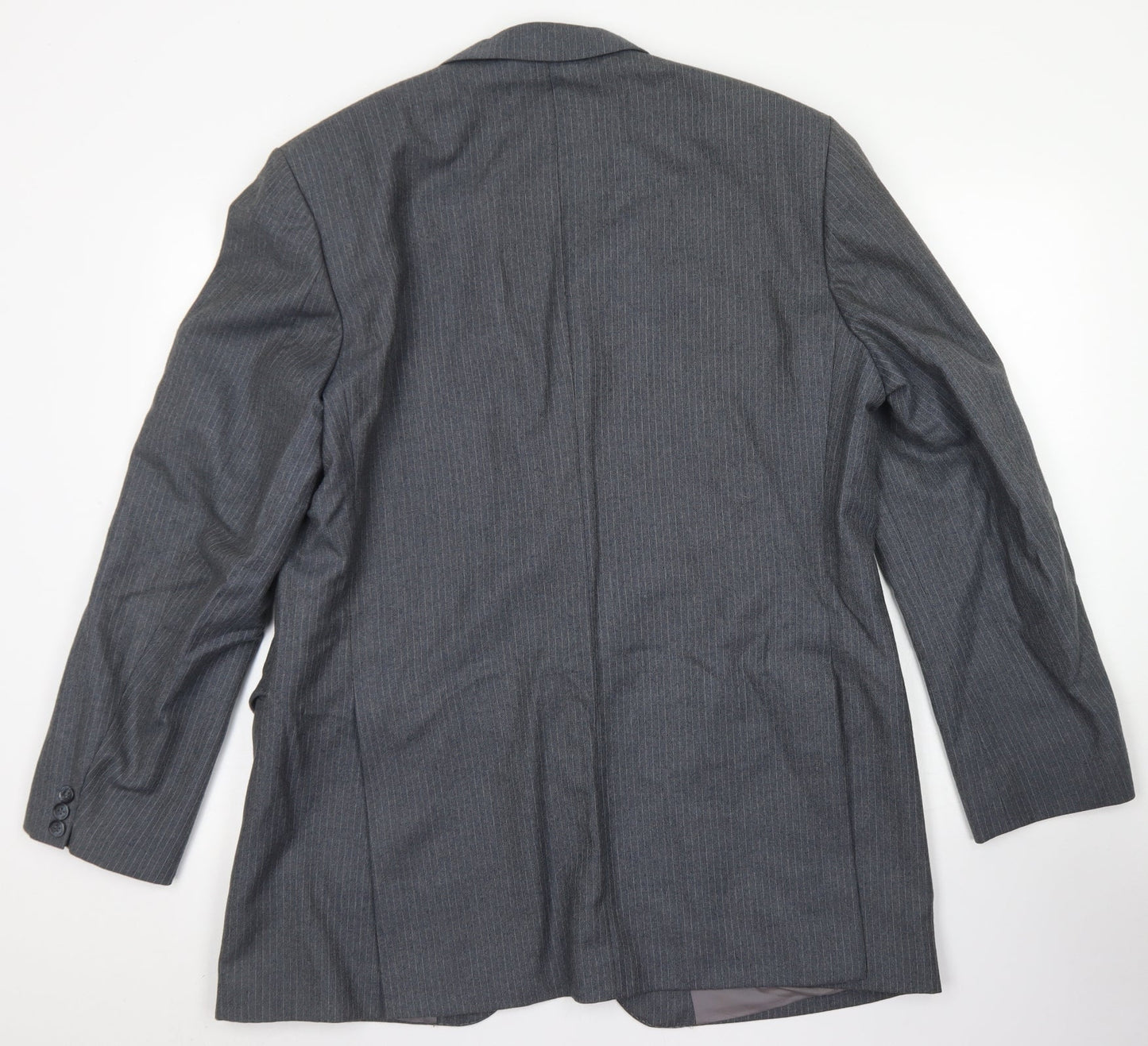 Burton Mens Grey Striped Wool Jacket Blazer Size 40