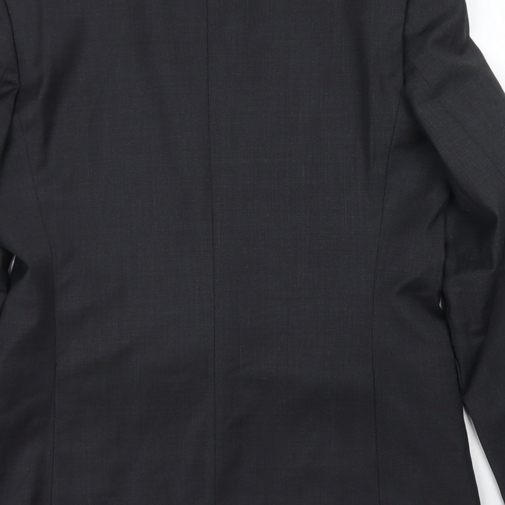 Zara Mens Grey  Wool Jacket Blazer Size 36