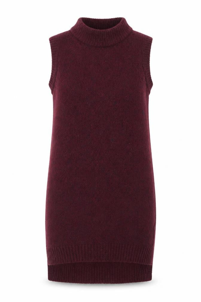 F&F Womens Purple  Acrylic Tank Dress  Size 10  Mock Neck