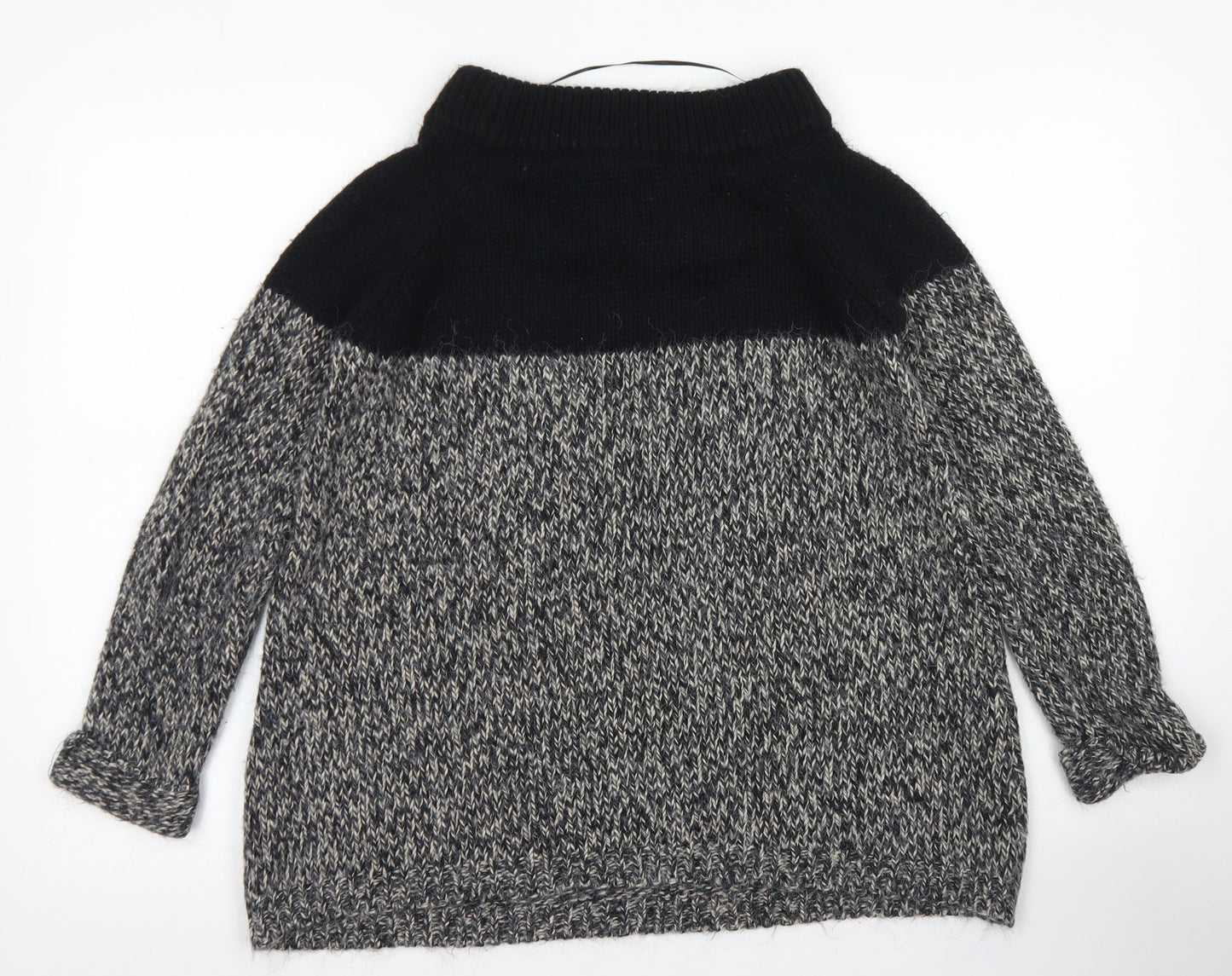 River Island Womens Grey Round Neck  Acrylic Pullover Jumper Size 6