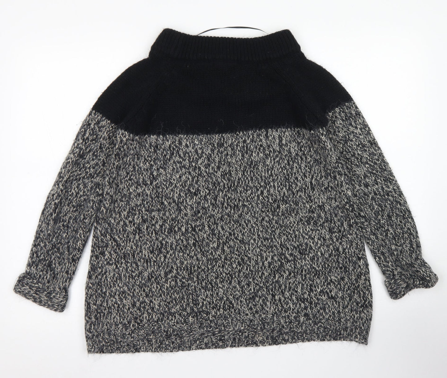 River Island Womens Grey Round Neck  Acrylic Pullover Jumper Size 6