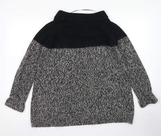 River Island Womens Grey Round Neck  Acrylic Pullover Jumper Size 6