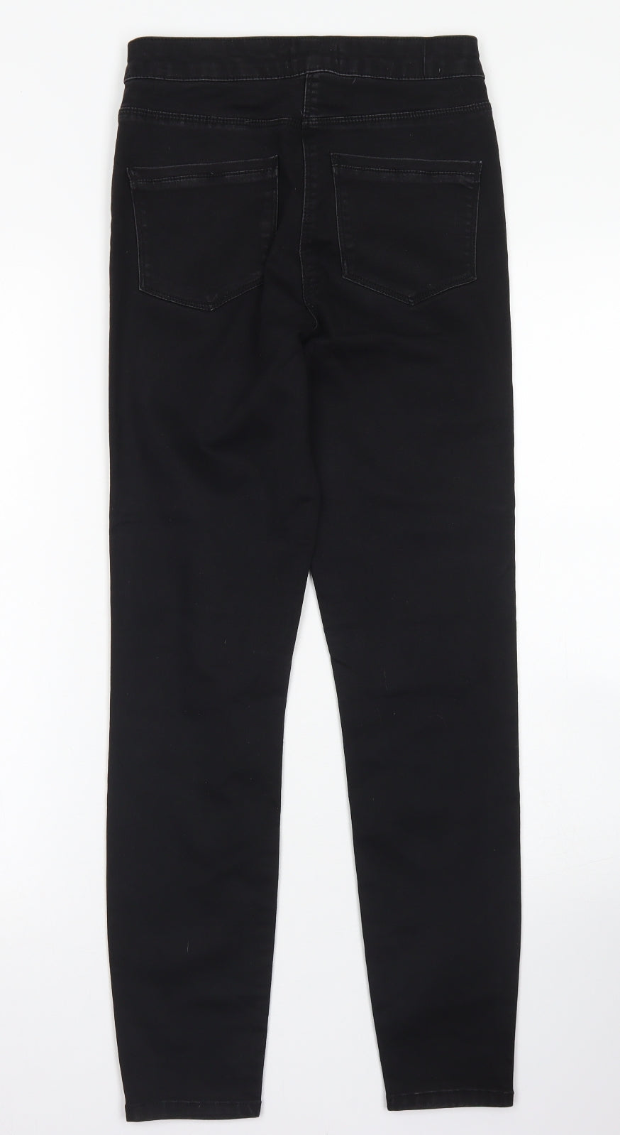 Papaya Womens Black  Cotton Skinny Jeans Size 8 L27 in Regular Button