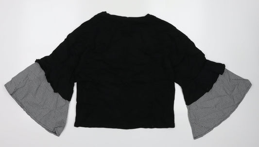 Primark Womens Black  Cotton Pullover Sweatshirt Size 12  Pullover