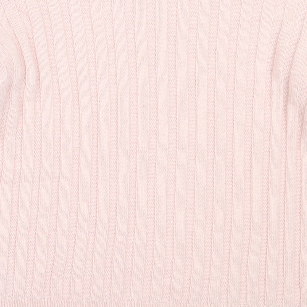 Marks and Spencer Womens Pink Round Neck  Acrylic Pullover Jumper Size S
