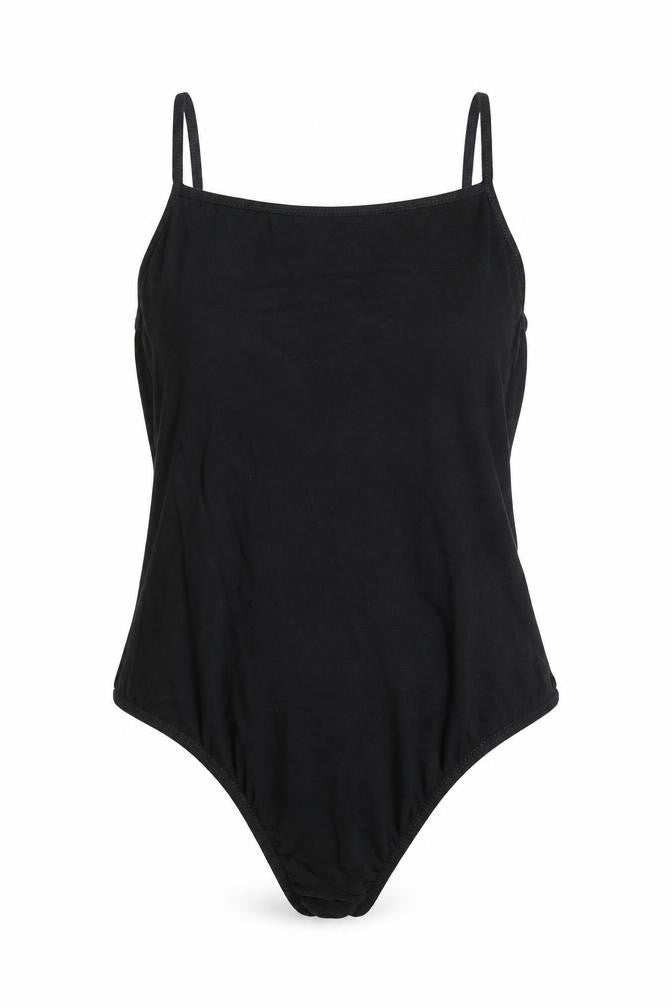 PRETTYLITTLETHING Womens Black  Viscose Bodysuit One-Piece Size 10