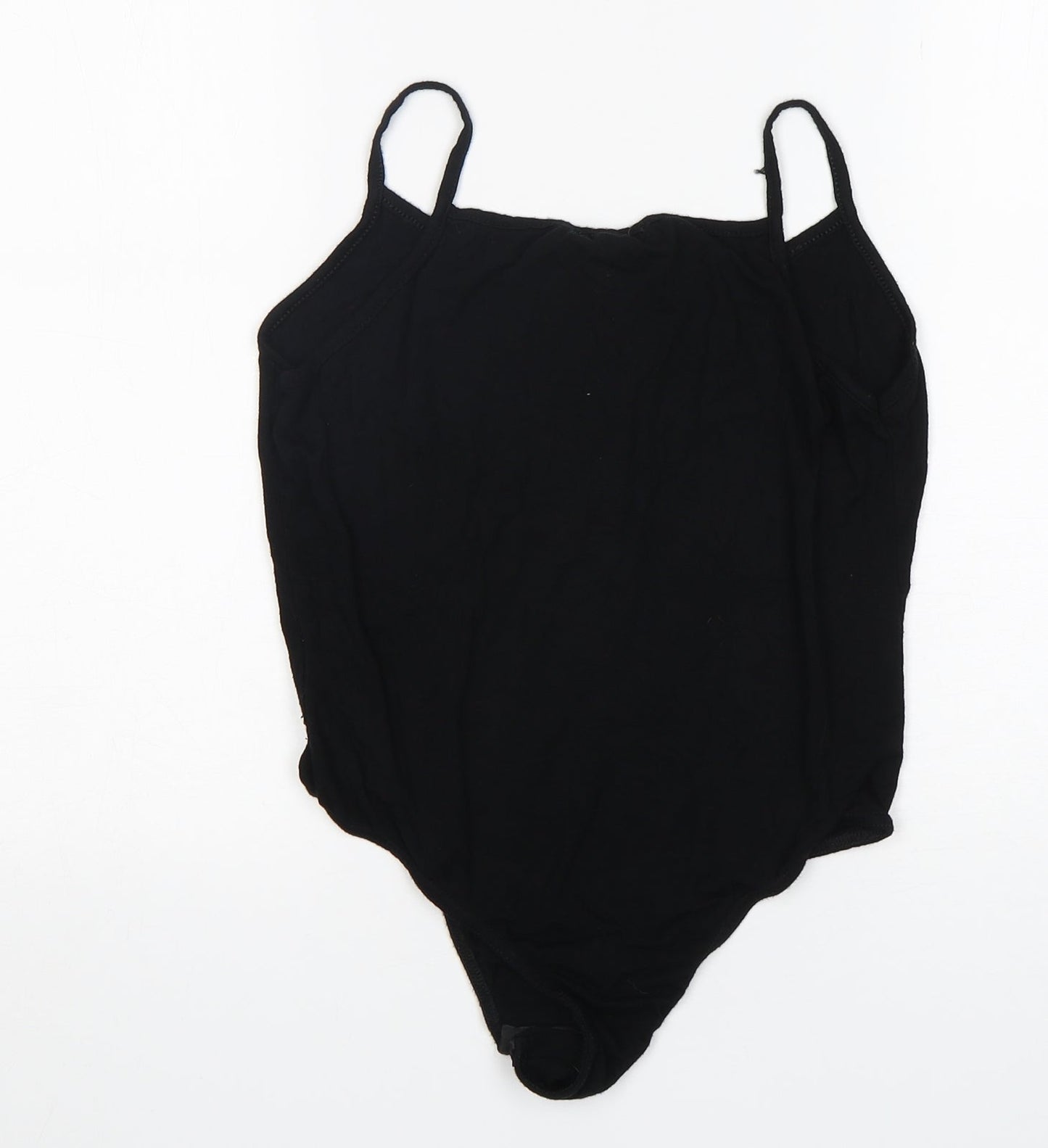 PRETTYLITTLETHING Womens Black  Viscose Bodysuit One-Piece Size 10