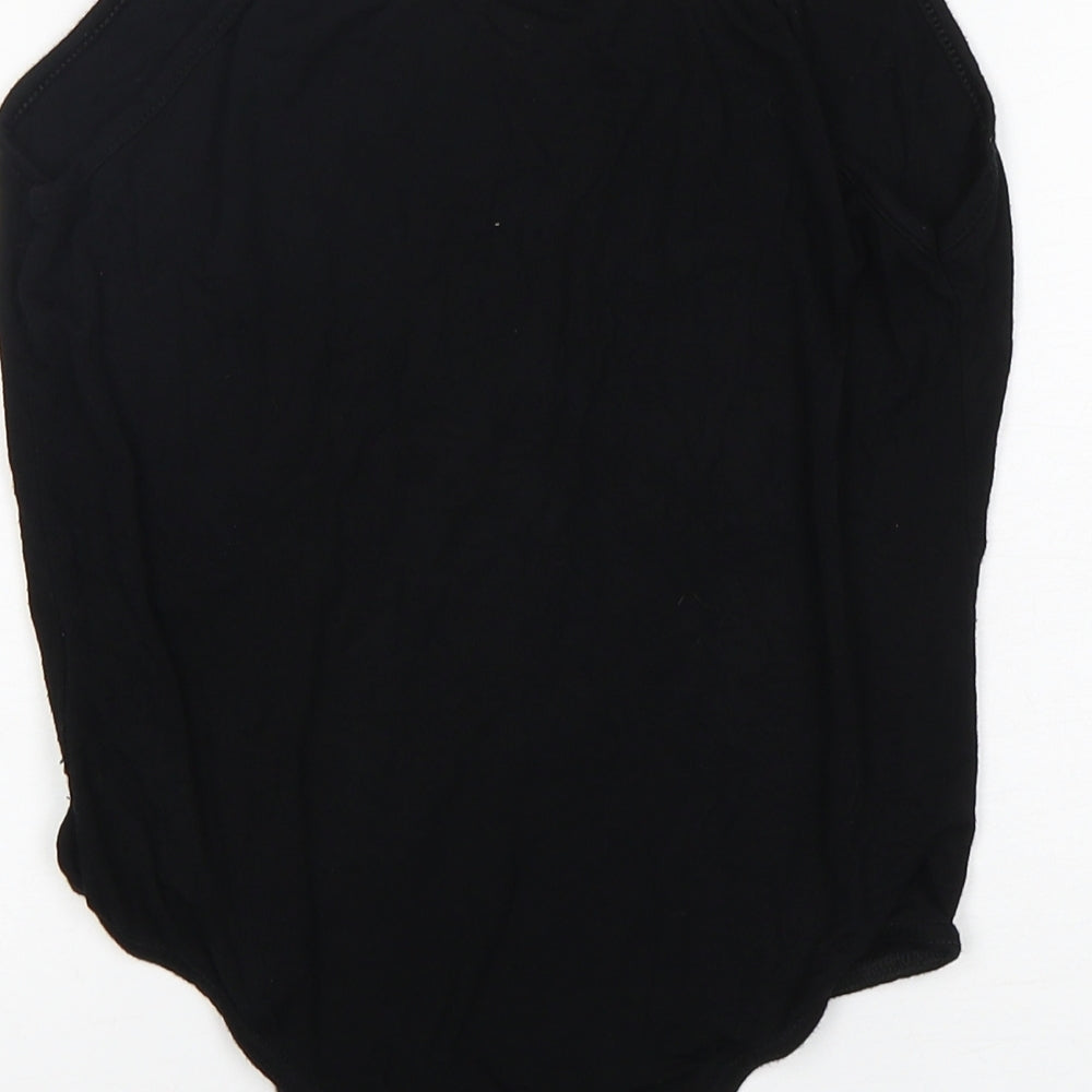 PRETTYLITTLETHING Womens Black  Viscose Bodysuit One-Piece Size 10