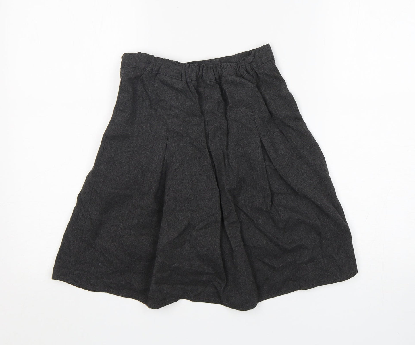 Aldi Girls Grey  Polyester Pleated Skirt Size 9-10 Years  Regular  - School Wear