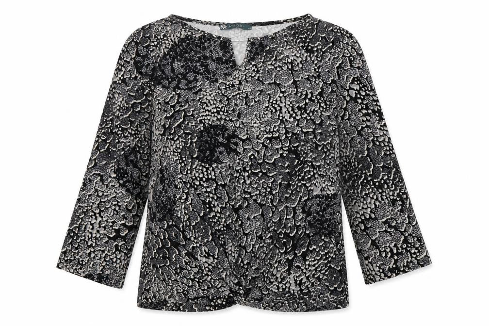 Amber  Womens Multicoloured Animal Print Polyester Basic Blouse Size 14 Round Neck