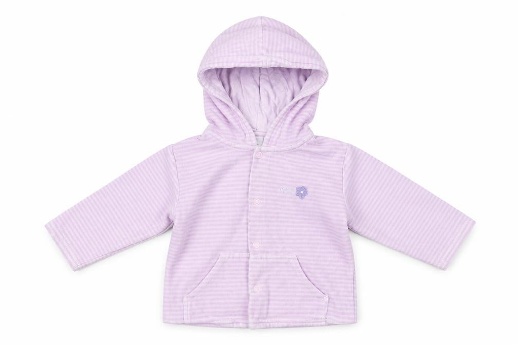 Next Baby Purple Striped  Basic Jacket Jacket Size 0-3 Months   Snap