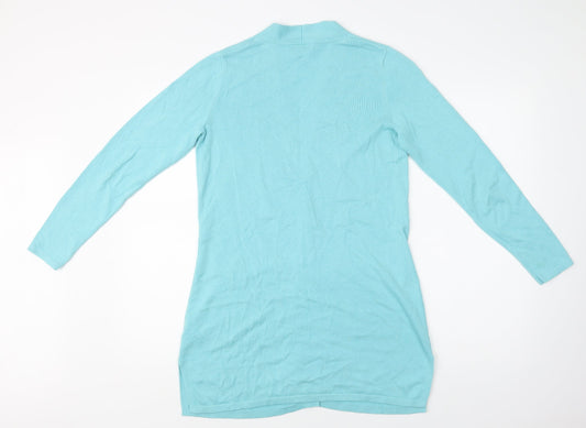 Isaac Mizrahi Womens Blue V-Neck  Cotton Cardigan Jumper Size XS