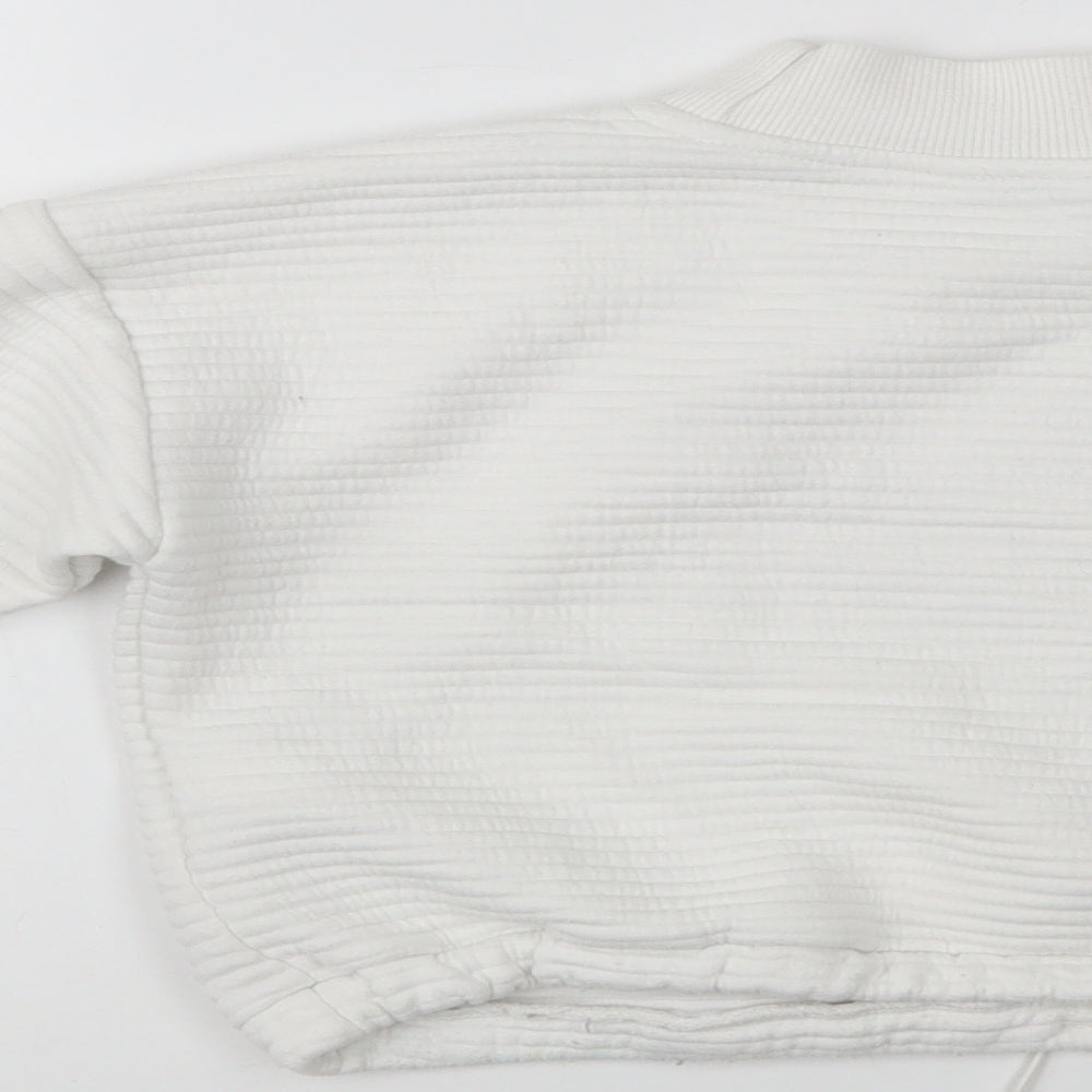 Primark Girls White  Polyester Pullover Sweatshirt Size 9-10 Years