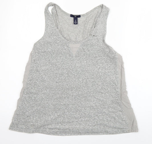 Gap Womens Grey  Cotton Basic Tank Size S Scoop Neck