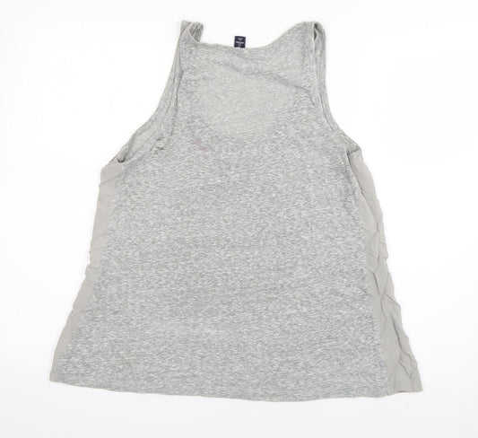 Gap Womens Grey  Cotton Basic Tank Size S Scoop Neck