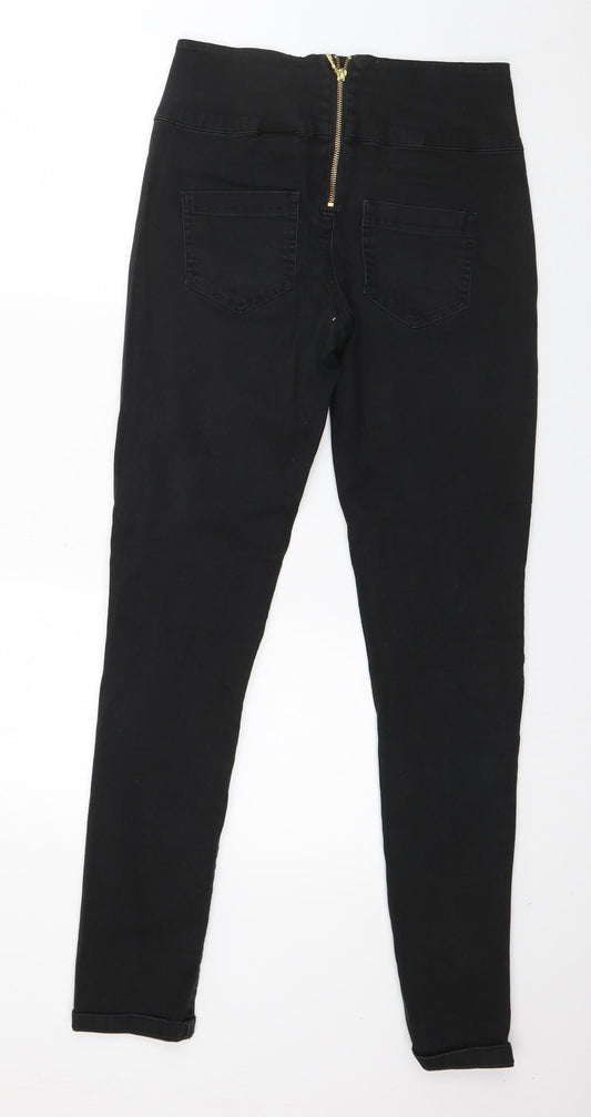 Pieces Womens Grey  Cotton Skinny Jeans Size 28 in L31 in Regular Zip