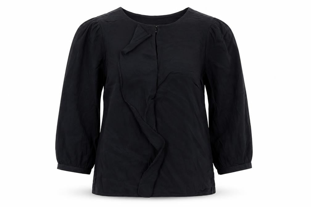 NEXT Womens Grey  Polyester Basic Blouse Size 6 Round Neck