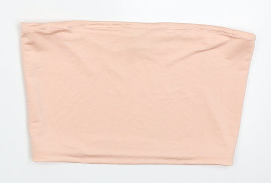 Oasis Womens Pink  Polyester Cropped Tank Size M Round Neck
