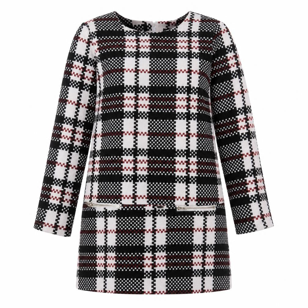 Atmosphere Womens Multicoloured Check Polyester Shift  Size 14  Round Neck Pullover