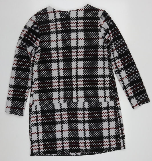 Atmosphere Womens Multicoloured Check Polyester Shift  Size 14  Round Neck Pullover