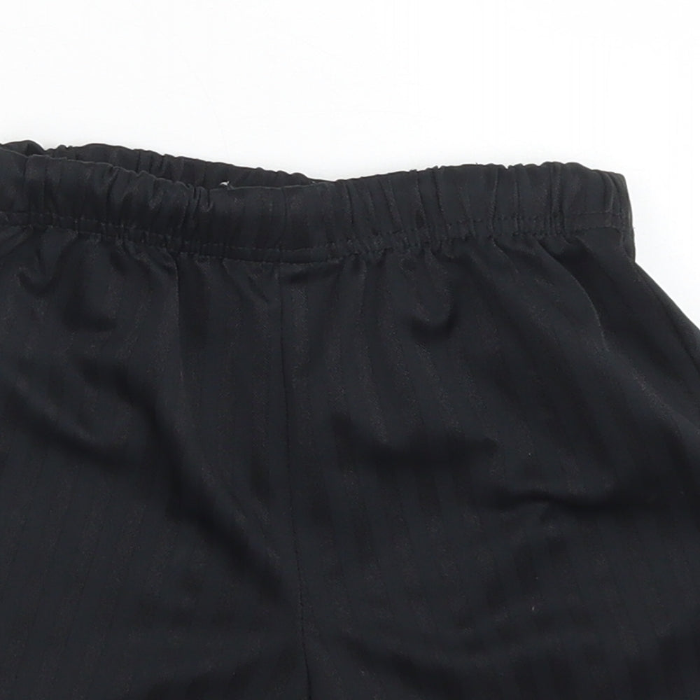 NEXT Boys Black Striped Polyester Sweat Shorts Size 6 Years  Regular Drawstring