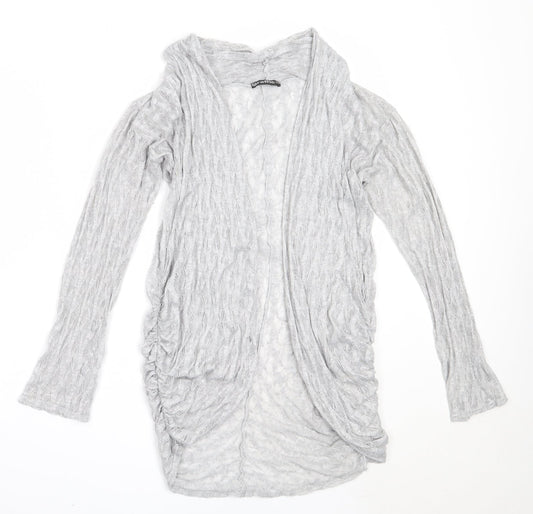 Graffic Womens Grey Round Neck  Polyester Cardigan Jumper Size M