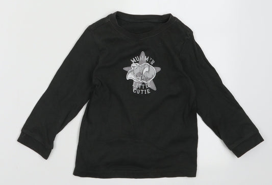 George Boys Grey  Coir Basic Casual Size 2-3 Years Crew Neck Pullover - mummys little cutie