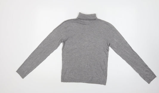 Pull & Bear Womens Grey Roll Neck   Pullover Jumper Size L
