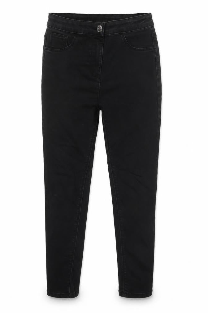 Matalan Girls Black  Cotton Skinny Jeans Size 11 Years  Regular Button