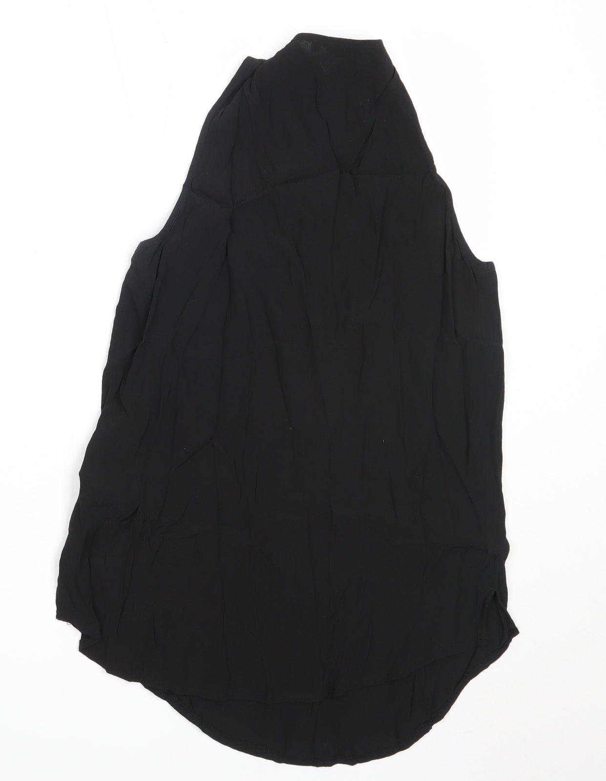 New Look Womens Black  Viscose Basic Blouse Size 10 Round Neck