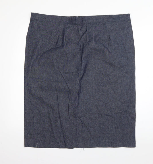 Preworn Womens Blue  Polyester Straight & Pencil Set Size 42 in   Zip