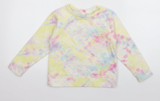 Gap Girls Multicoloured  Cotton Pullover Sweatshirt Size 5 Years  Pullover - Tie Dye