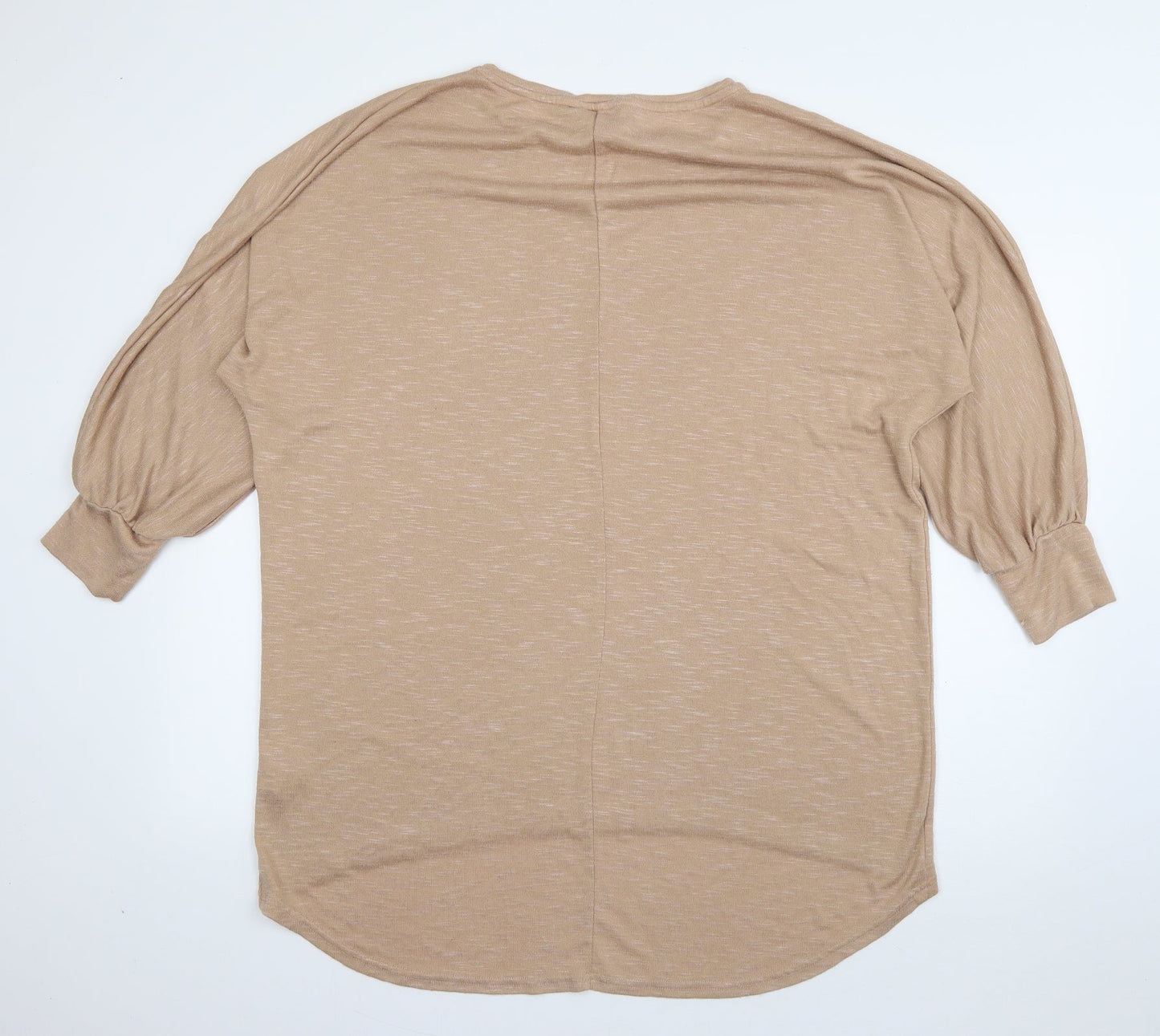 New Look Womens Brown Round Neck  Viscose Pullover Jumper Size L