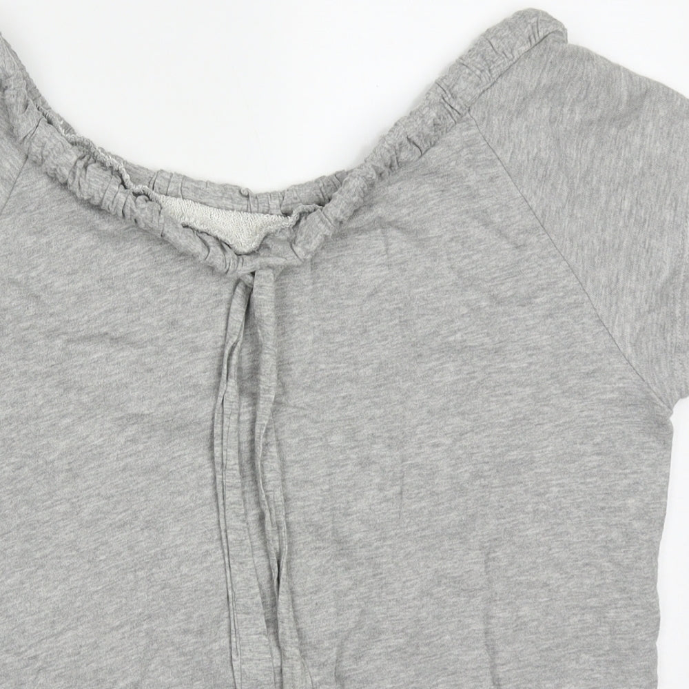 BHS Womens Grey  Cotton Pullover Sweatshirt Size 16  Pullover
