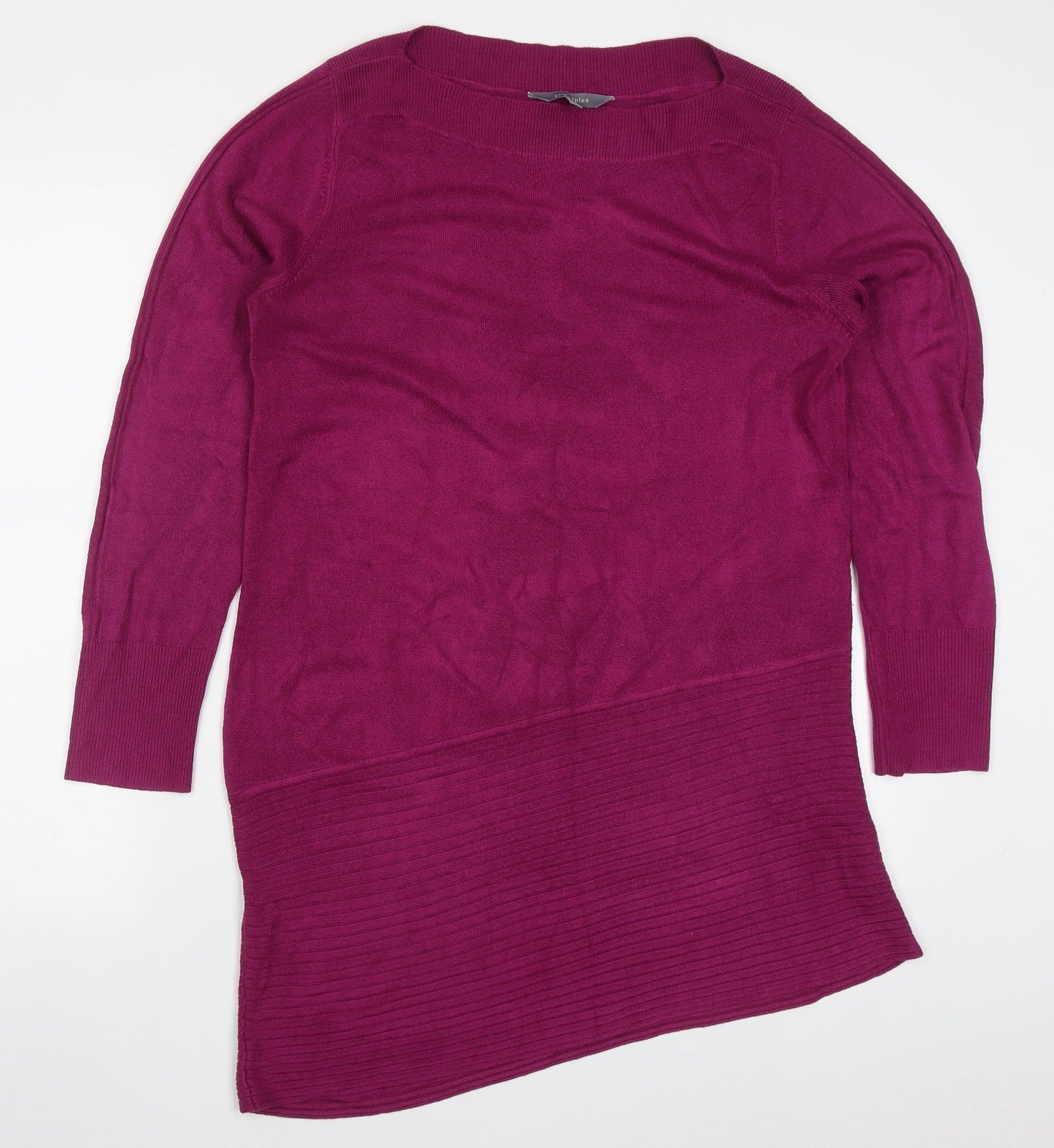 Principles Womens Pink Round Neck  Acrylic Pullover Jumper Size 10