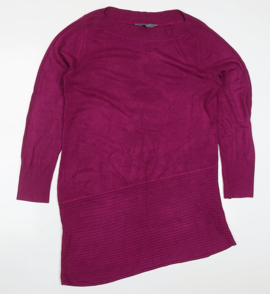 Principles Womens Pink Round Neck  Acrylic Pullover Jumper Size 10
