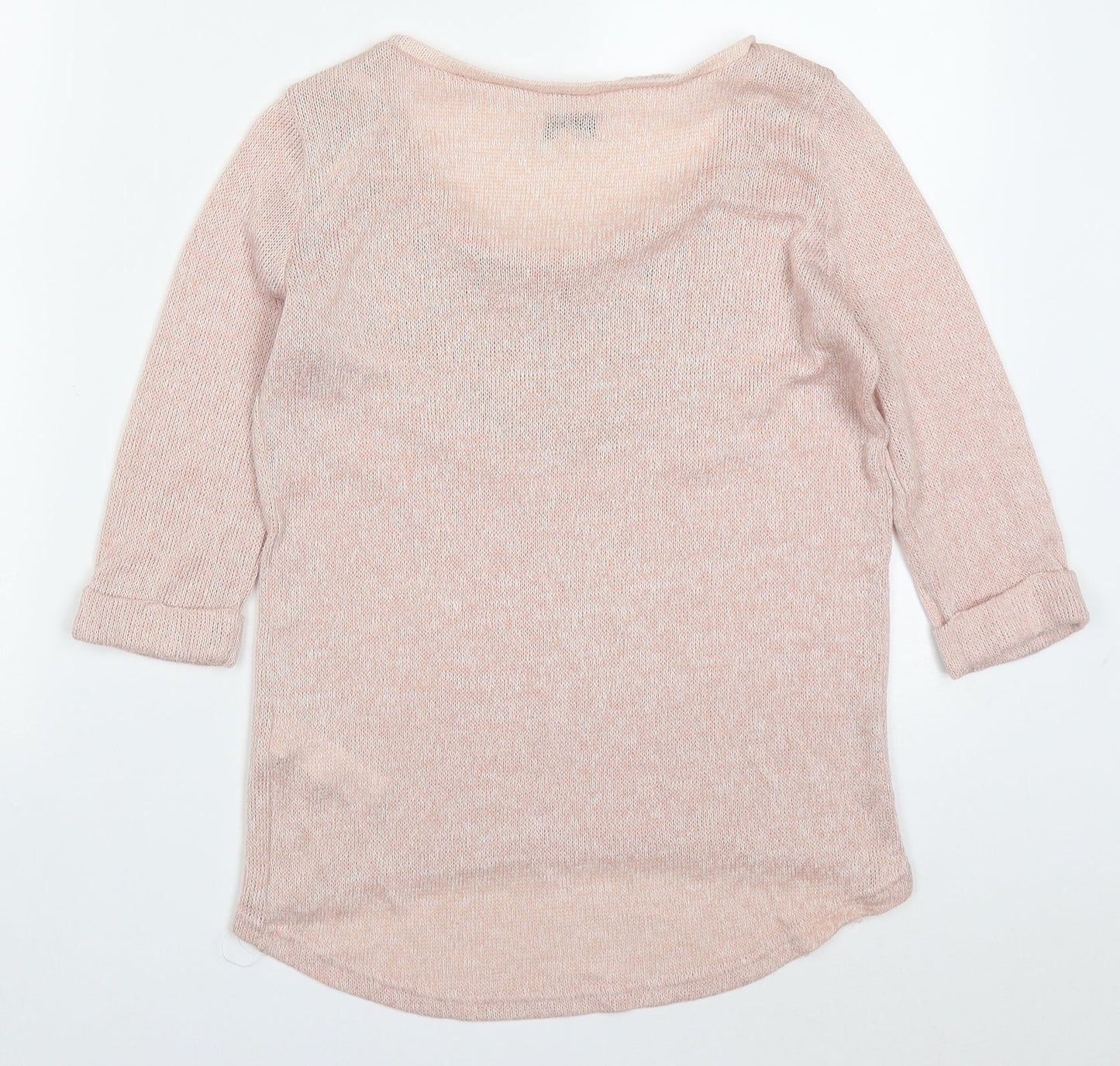 New Look Womens Pink Round Neck  Viscose Pullover Jumper Size 8