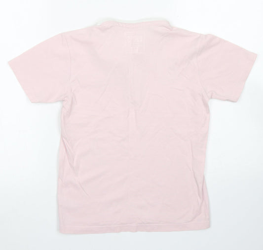 Undeniable Dudes Boys Pink  Cotton Basic Polo Size 10 Years Round Neck
