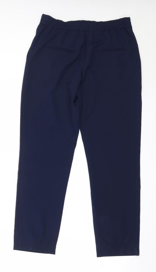 Oodji Womens Blue  Polyester Trousers  Size 40 L26.5 in Regular
